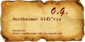Osztheimer Glória névjegykártya